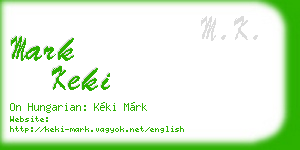 mark keki business card