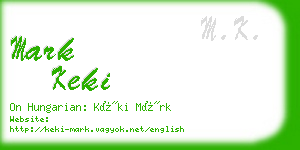 mark keki business card